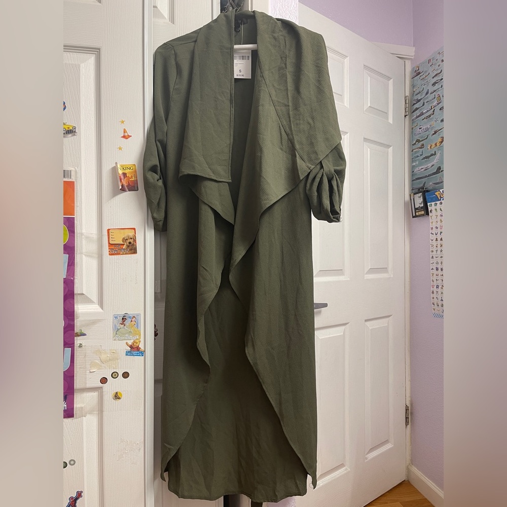 Nice long coat for fall or night out .